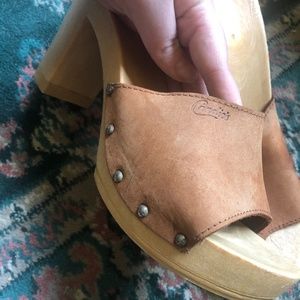 Candie’s Suede Platform Sandals 70s Style